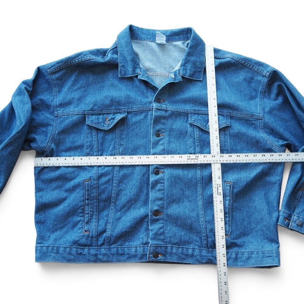 TYCA Embossed "International Paper Riegelwood Mill OSP" Denim Jacket Men's 4XL - Picture 4 of 8